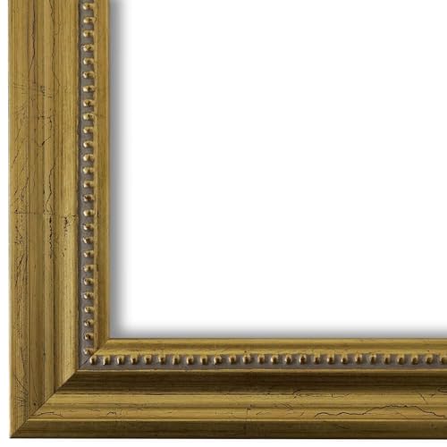 Bilderrahmen Gold 24 x 30-24 x 30 cm - Modern, Shabby, Vintage, Antik, Verziert, Barock - Alle Größen - handgefertigter Holz Rahmen - Dresden von Generic