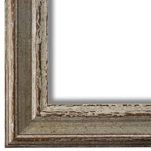 Bilderrahmen Grau DIN A5 15x21cm - Echt-Glas Holzrahmen Modern, Shabby, Vintage, Antik, Verziert - Alle Größen - handgefertigter Massiv-Holz Rahmen - Fulda Bilderrahmen Grau DIN A5 15x21cm - Echt-Glas Holzrahmen Modern, Shabby, Vintage, Antik, Verziert - Alle Größen - handgefertigter Massiv-Holz Rahmen - Fulda von Generic