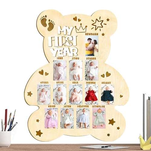 Bilderrahmen für Babyparty, niedliches Baby – Holz, Evolution für Kinder, Eltern, neue Leidenschaften, Fotografen, Familie, erster Geburtstag von Generic