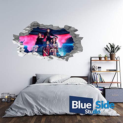 Blackpink On Stage Koreanisches 3D-Loch in der Wand B Effekt, selbstklebende Wandaufkleber, Kunst-Aufkleber, Wandbild, 85 cm x 47 cm von Generic