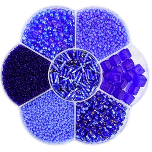 Blaue gemischte tschechische Glasperlen zur Herstellung von Armbändern, Halsketten, Ohrringen, Schlüsselanhängern und Kleidungsdekorationen. von Generic