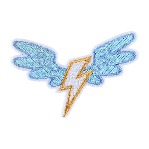 Blitzflicken für Kleidung, Stickerei-Patches für Kleidung – Nähflicken für Kleidungsreparaturen – bestickte Mütze, Handtasche, Hose, handgefertigte Bügelflicken Blitzflicken für Kleidung, Stickerei-Patches für Kleidung – Nähflicken für Kleidungsreparaturen – bestickte Mütze, Handtasche, Hose, handgefertigte Bügelflicken von Generic