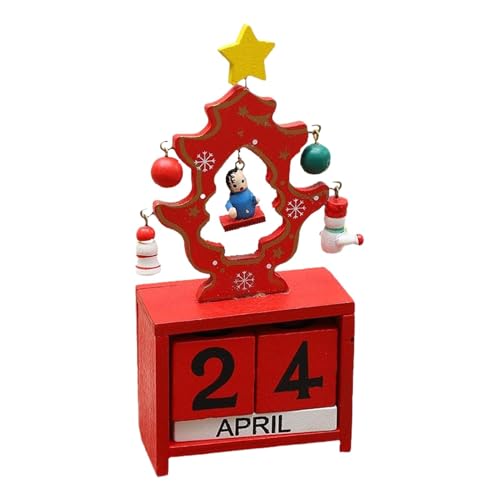 Blöcke Tischkalender - Kalender für das Konto auf der Rückseite von Weihnachten | Adventskalender aus Holz mit Rückwärtszählung für Weihnachten - Blöcke Tischkalender für Dekorationen Nata von Generic