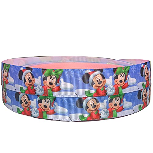 Blue Mickey & Mouse Weihnachtsband, 2 m x 22 mm breit, ideal für Accessoires, Kuchendekoration, Schleifen, Aufsätze oder Verpacken von Taschen Blue Mickey & Mouse Weihnachtsband, 2 m x 22 mm breit, ideal für Accessoires, Kuchendekoration, Schleifen, Aufsätze oder Verpacken von Taschen von My Ribbon Laces