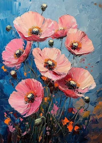 Blume Diamond Painting Erwachsene, Diamond Painting Anlage Crystal Art Muster 5D DIY Quadratische Steine Vollbohrer Mosaik Bastelset Erwachsene für Home Deko Wohnzimmer, Geschenke (40x55cm) -bby250706 von Generic