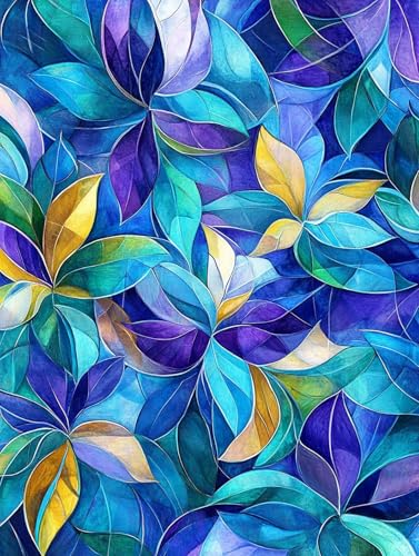 Blume Diamond Painting Erwachsene Groß XXL 100x135cm, 5D Diamant Painting Bilder Blau Muster DIY Bastel Erwachsene Anfänger Mosaik Set für Zimmer Wohnzimmer Wand Deko Aesthetic, Geschenke Frau M5NT-3B Blume Diamond Painting Erwachsene Groß XXL 100x135cm, 5D Diamant Painting Bilder Blau Muster DIY Bastel Erwachsene Anfänger Mosaik Set für Zimmer Wohnzimmer Wand Deko Aesthetic, Geschenke Frau M5NT-3B von Generic