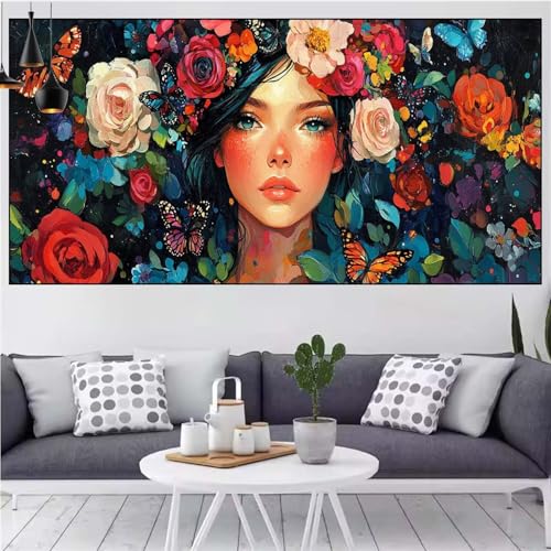 Blume Diamond Painting xxl 70x140cm Diamond Painting Erwachsene Schönheit Diamant Malerei Set,Mosaikherstellung Malen Nach Zahlen Cross Stickerei Kunst Leinwand Malerei Kits,Décor Gifts Frauen CN-487 Blume Diamond Painting xxl 70x140cm Diamond Painting Erwachsene Schönheit Diamant Malerei Set,Mosaikherstellung Malen Nach Zahlen Cross Stickerei Kunst Leinwand Malerei Kits,Décor Gifts Frauen CN-487 von Generic