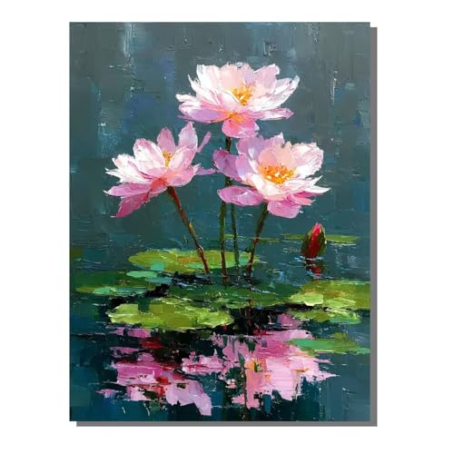 Blume Malen Nach Zahlen Erwachsene, Malen Nach Zahlen Abstrakt 80x110 cm DIY Set Erwachsene Mit 3 Pinseln und 36 Acrylfarbe, Paint by Numbers, für Deko Wohnzimmer, Geschenke für Frauen ZBSWK71 von Generic