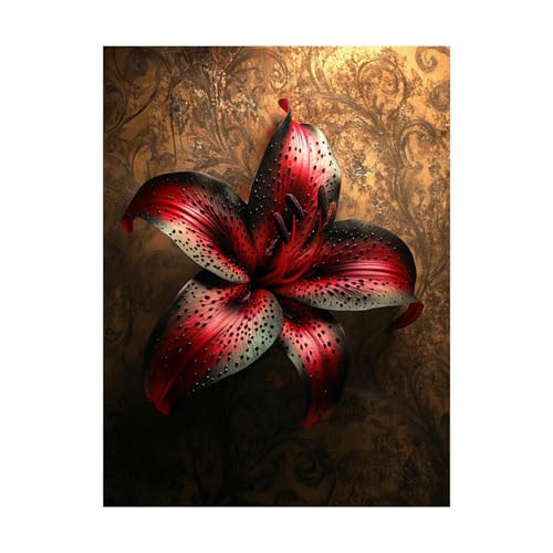 Blume Malen Nach Zahlen Erwachsene Pflanzen Malen Nach Zahlen 70 x 95CM DIY Basteln Erwachsene Klarheit Farbe Leinwan Bilder mit Acrylfarben Set 3 Typen Pinsel für Deko Wohnzimmer, Geschenke 2YH-11116 von Generic