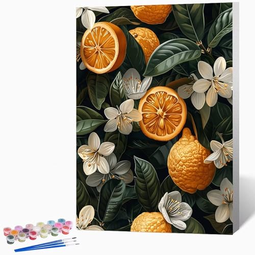 Blumen Malen Nach Zahlen Erwachsene Anlage Malen Nach Zahlen DIY Set Erwachsene 20 x 30 cm, Kreativ Handgemalt Leinwand Set Mit 3-Pinseln Und Acrylfarbe, Geschenke FüR Frauen (Ohne Rahmen) -LKF072995 von Generic