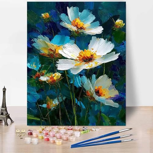 Blumen Malen Nach Zahlen Erwachsene Chrysantheme Malen Nach Zahlen Kreativ Set Erwachsene 30×40cm, Leinwand Ölgemälde Bastelset mit Pinsel und Farben für Deko, Geschenke für Frauen, Ohne Rahmen -XY93T Blumen Malen Nach Zahlen Erwachsene Chrysantheme Malen Nach Zahlen Kreativ Set Erwachsene 30×40cm, Leinwand Ölgemälde Bastelset mit Pinsel und Farben für Deko, Geschenke für Frauen, Ohne Rahmen -XY93T von Generic