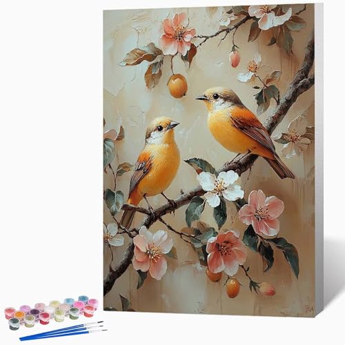 Blumen Malen Nach Zahlen Erwachsene Landschaft Malen Nach Zahlen DIY Set Erwachsene 30 x 40 cm, Kreativ Handgemalt Leinwand Set Mit 3-Pinseln Und Acrylfarbe, Geschenke, Deko (Ohne Rahmen) -LKF073987 von Generic