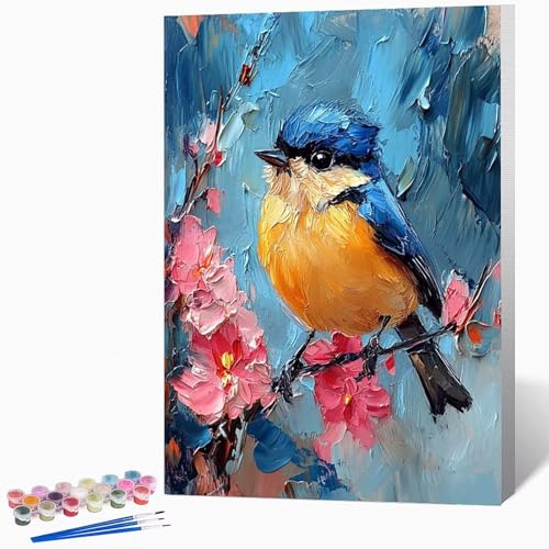 Blumen Malen Nach Zahlen Erwachsene Landschaft Malen Nach Zahlen DIY Set Erwachsene 60x80cm, Kreativ Handgemalt Leinwand Set Mit 3-Pinseln Und Acrylfarbe, Geschenke FüR Frauen (Ohne Rahmen) -LKF0716N6 von Generic