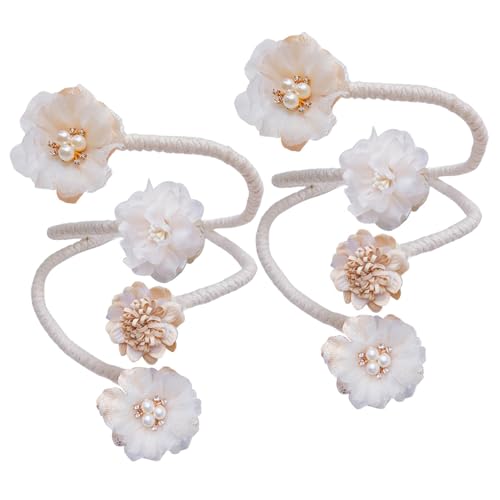 Blumen- -Raffhalter, Fensterschnalle mit Blumen | 2 x dekorative -Raffhalter – flexible Raffhalter, dekorative Fensterschnalle, kreative Raffhalter von Generic