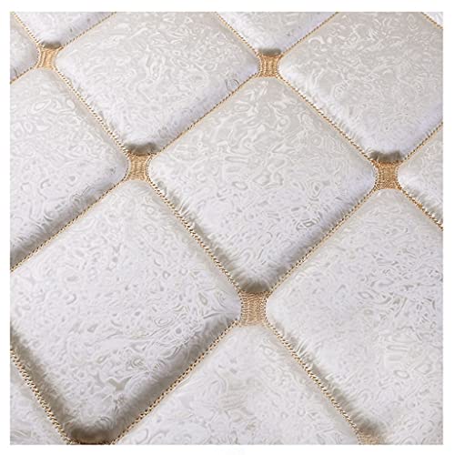 Blumenmuster Kunstleder Stoff Weiche PU Kunstleder Polsterstoff Meterware 138cm Breit Für Sofa Stuhl Sitzbezug, DIY Crafts (Size:1.38x1m/4.53x3.28ft)(White33,1.38X9m) von Generic