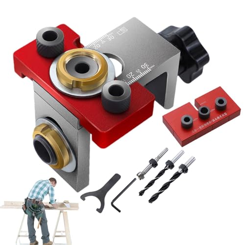 Bohr-Locator für Holzbearbeitung, Masken für gerade Löcher | Einstellbarer Bohrschablonenblock, Bohrloch-Set, Jig Dowel Center, Jig Dowel Center, Jig Dowel Center, Jig-Down-Fugenwerkzeug Bohr-Locator für Holzbearbeitung, Masken für gerade Löcher | Einstellbarer Bohrschablonenblock, Bohrloch-Set, Jig Dowel Center, Jig Dowel Center, Jig Dowel Center, Jig-Down-Fugenwerkzeug von Generic