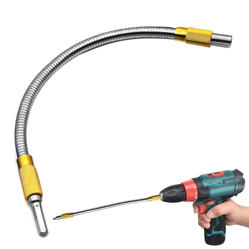 Bohrmaschinentür für Scangenbit Metallbohrmaschine mit flexibler Welle | 11,8 Zoll Verlängerung für schwer zugängliche Bereiche, Halterung für Schraubendreher-Bits für Werkzeuge Bohrmaschinentür für Scangenbit Metallbohrmaschine mit flexibler Welle | 11,8 Zoll Verlängerung für schwer zugängliche Bereiche, Halterung für Schraubendreher-Bits für Werkzeuge von Generic