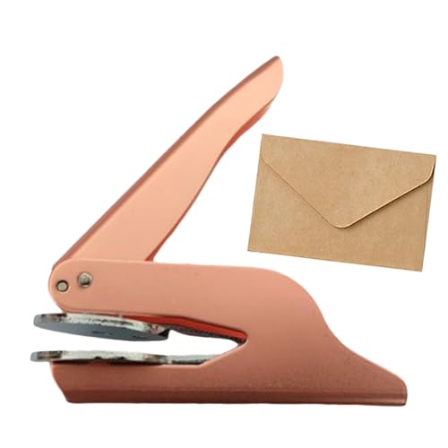 Book Embosser - Handheld -Präge -Briefmarkenmaschine | Elegante personalisierte Stempel für Papierhandwerk, Hochzeitseinladungen, Umschläge | Ideal für Frauen, Lehrer, Bibliothekare von Generic