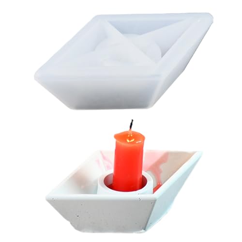 Boot Silikonformen - Kreative Kerzenformen, Harzhalterform | Papierbootdesign Für -Säulenkerzenhandwerk, Aromatherapie -Seifenherstellung, Auto -Projekte, Handgefertigte Geschenkideen von Generic