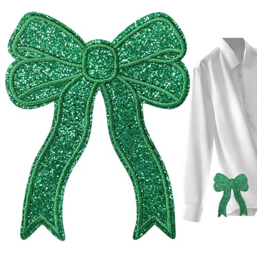 Bow Patches - Stickerei Patches | Stickerei Patches | Aufbügelbare rosa Schleife Patches | Eisen Patches für Kleidung | Seitenschleife Patch | Dekorative Accessoires, süße Applikation für Kleidung von Generic