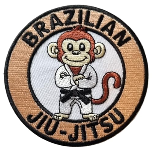 Brasilianischer Jiu-Jitsu-Aufnäher, bestickt, zum Aufbügeln oder Aufnähen, 8,9 cm, Motiv: Grappling Monkey, BJJ, Kimono, Kampfsport, Geschenkflicken Brasilianischer Jiu-Jitsu-Aufnäher, bestickt, zum Aufbügeln oder Aufnähen, 8,9 cm, Motiv: Grappling Monkey, BJJ, Kimono, Kampfsport, Geschenkflicken von Generic