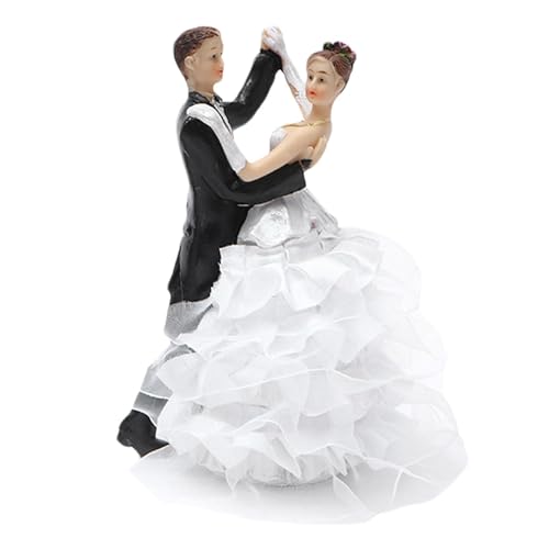 Brautkuchendekoration – Hochzeitstortendekoration aus Kunstharz | Hochzeitstortendekorationen für Verlobungsfeier, lustige Paarfiguren, Dekorationen Geschenke von Generic