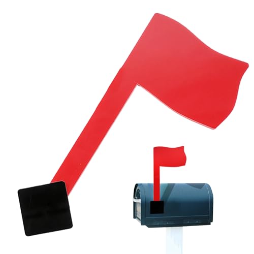 Briefkastenflagge, rotes Schild für Briefkasten, Ersatzset, einfach zu montieren, für alle Arten von Oberflächen, Werkzeugset für Reparaturmarker, Warnschild für den Außenbereich von Generic