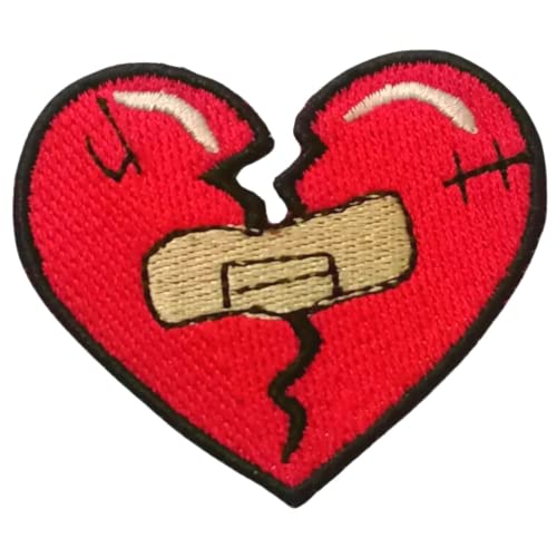 Broken Heart Fixed Repair Love Heartbroken Art Kleidung Abzeichen zum Aufbügeln Aufnähen Aufnäher Applikation von Generic