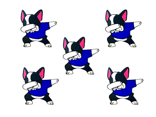 Bru_289 Mini-Aufnäher mit französischer Bulldogge, niedliches Cartoon-Logo, 3 Aufnäher, bestickte Applikation, Abzeichen, Kleidung, DIY, Kostüm, 5 Stück Bru_289 Mini-Aufnäher mit französischer Bulldogge, niedliches Cartoon-Logo, 3 Aufnäher, bestickte Applikation, Abzeichen, Kleidung, DIY, Kostüm, 5 Stück von Generic
