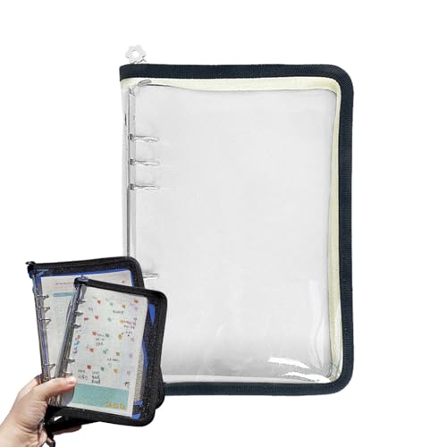 Buchbindertaschen mit Reißverschluss | 6 Löcher Softcover Ordner | Notizbuch Hülle, A5 A6 Binder Organizer für Schule, Reisen und von Generic