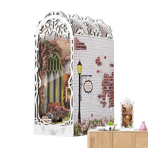 Buchecke – Miniatur-Buchecke, Miniatur Bucheckenset aus Holz | Dekoration für Buchstützen aus Guss, kreatives Regalzubehör mit Bedienungsanleitung von Generic