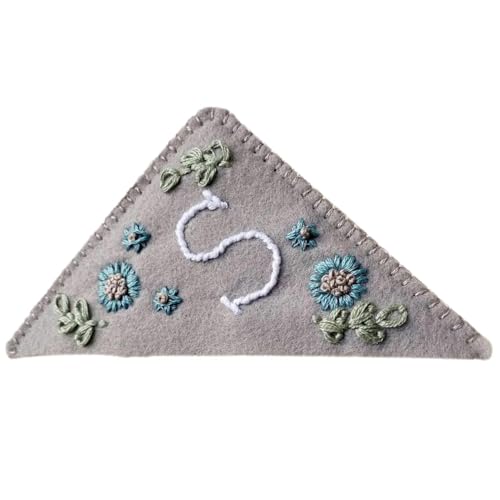Buchecken-Buch - Handgenähte Bookmarks, Seite Eckbuchmarke | Handgenähte Filz-Dreieckseite Bookmark, einzigartige Blumenstickerei, niedliches Buch lesen von Generic