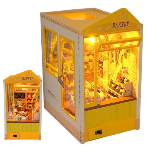 Buchecken-Set für Erwachsene, Puzzleteile, Mehrzweck-Buchstützen, Miniatur Bücherregal – Eckregal mit Licht für Kinder Erwachsene von Generic
