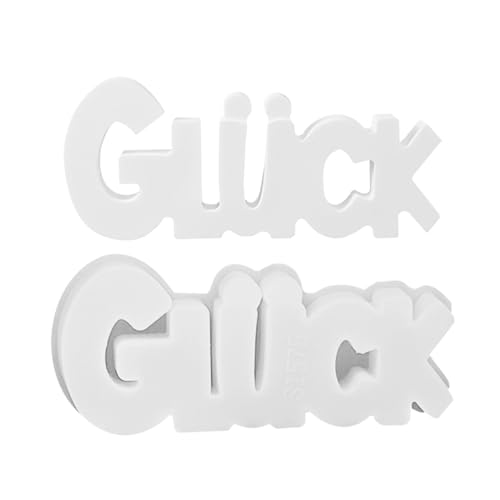 Buchstabe Formen, Buchstabe Silikonformen,Deutsch Brief Glück Ornament Form - Silikon Anti-Stick wiederverwendbare Harzformen für Gips Ornament Wohnkultur Handwerk Projekte von Generic