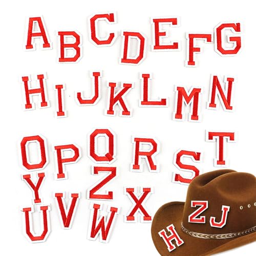 Buchstaben-Patches zum Aufbügeln, Buchstabenpatches – 26 Buchstaben-Patches | bestickte Patches zum Aufbügeln, stilvolle kreative Aufkleber von Generic