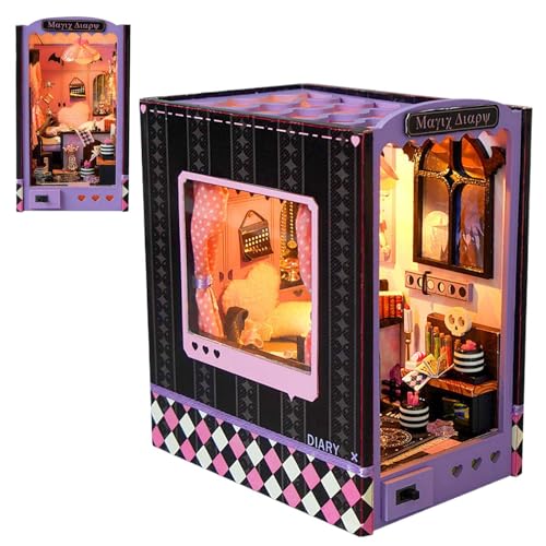 Buchstützen Puzzle aus Holz – Miniatur Buchecke Kit – Puppenhaus, Spielzeug Ecke aus Holz – Miniatur-Spielzeugmodell präzise geschnitten Buchstützen Puzzle aus Holz – Miniatur Buchecke Kit – Puppenhaus, Spielzeug Ecke aus Holz – Miniatur-Spielzeugmodell präzise geschnitten von Generic
