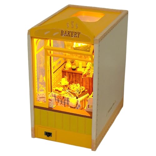 Buchstützen für Erwachsene, kreative Miniatur-Regalecken | handgefertigte Buchecken mit Lichtern, vielseitiges Bücherecken-Dekorationsset für PE-Räume Buchstützen für Erwachsene, kreative Miniatur-Regalecken | handgefertigte Buchecken mit Lichtern, vielseitiges Bücherecken-Dekorationsset für PE-Räume von Generic