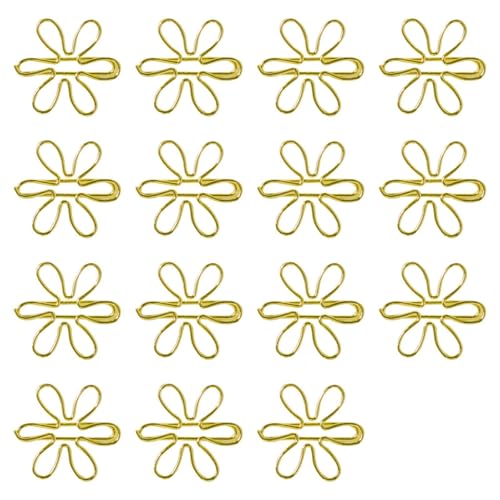 Büroklammern aus Metall, Blumenform, Sonnenblumen-Design, 29 x 29 cm, ideal für Zuhause, Büro, Schule und Heimwerker, 100 Stück von Generic