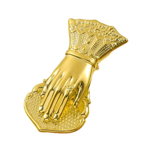 Büroklammern aus vergoldetem Metall – Buchklammern in Handform, Retro-Bindungsklammern für Notizbücher | Ausgezeichneter Halter für Notizbücher in Form einer Frauenhand, dekoratives Zubehör von Generic