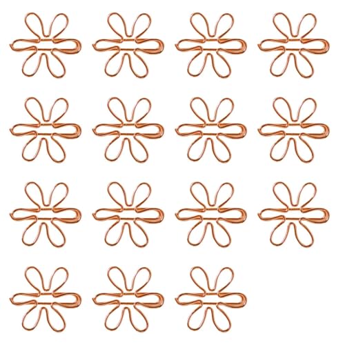 Büroklammern mit Blumenmotiv, Metall, Sonnenblumenklammern für Büro, Schule und Zuhause, niedlich, 29 x 29 cm, zum Organisieren von Dokumenten, Lesezeichen und Heimwerken, 100 Stück von Generic