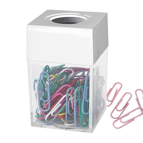 Büroklammernhalter für Büro, Büroklammern, magnetisch, Büroklammernhalter, transparent, Büroklammernspender für Bürobedarf, Bürobedarf, Bürobedarf, Bürobedarf, von Generic