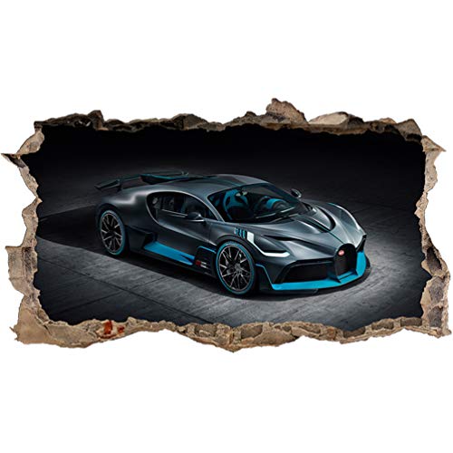 Bugatti Veyron Wandaufkleber, 3D-Loch in der Wand, 125cm x 69cm von Generic