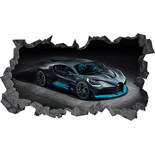 Bugatti Veyron Wandaufkleber, 3D-Loch in der Wand, C-Effekt, 165cm x 91cm von Generic