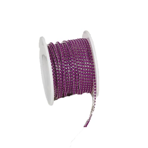 Bunte Strassverzierung, Goldkette, Bekleidung, Strassband für DIY-Zubehör, 2 mm/3 mm, 1009 SS6 (2 mm), 9,1 m von Generic