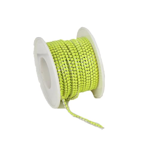 Bunte Strassverzierung, Goldkette, Bekleidung, Strassband für DIY-Zubehör, 2 mm/3 mm, 1010 SS12 (3 mm), 4,5 m von Generic