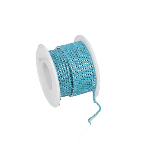 Bunte Strassverzierung, Goldkette, Bekleidung, Strassband für DIY-Zubehör, 2 mm/3 mm, 1011 SS12 (3 mm), 2 m von Generic