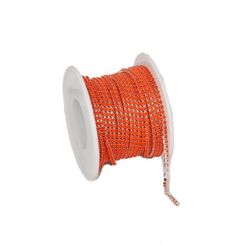 Bunte Strassverzierung, Goldkette, Bekleidung, Strassband für DIY-Zubehör, 2 mm/3 mm, 1012 SS12 (3 mm), 9,1 m von Generic
