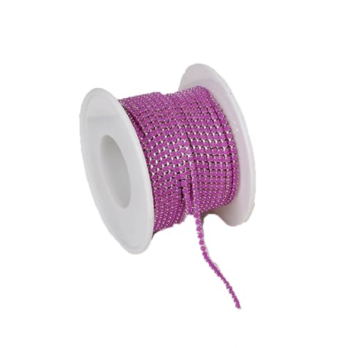 Bunte Strassverzierung, Goldkette, Bekleidung, Strassband für DIY-Zubehör, 2 mm/3 mm, 1016 SS6 (2 mm), 2 m von Generic