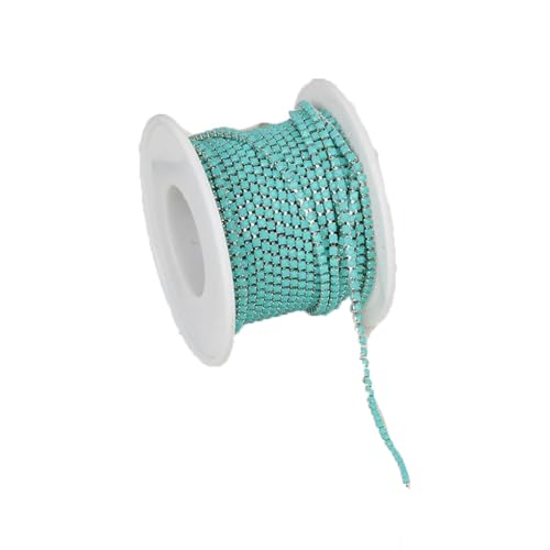 Bunte Strassverzierung, Goldkette, Bekleidung, Strassband für DIY-Zubehör, 2 mm/3 mm, 1017 SS12 (3 mm), 2 m von Generic