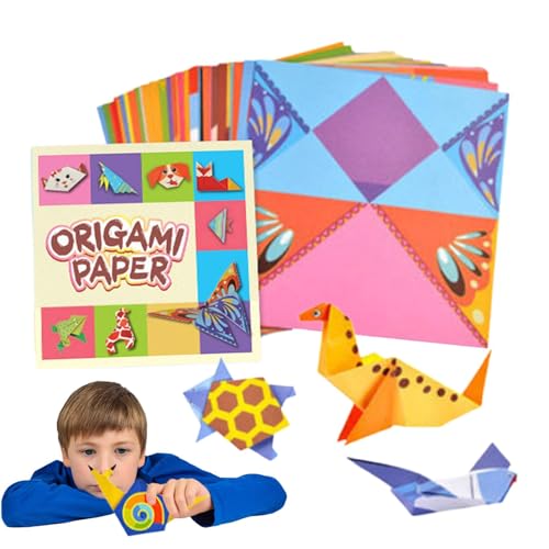 Buntes Faltpapier, Faltpapier für Kinder – buntes faltbares Tierkartenset, Lernspielzeug und Handwerk, Bastelset, Lernaktivitäten im Vorschulalter von Generic